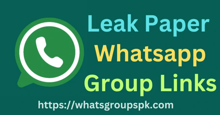 Leak Paper Whatsapp Group Link