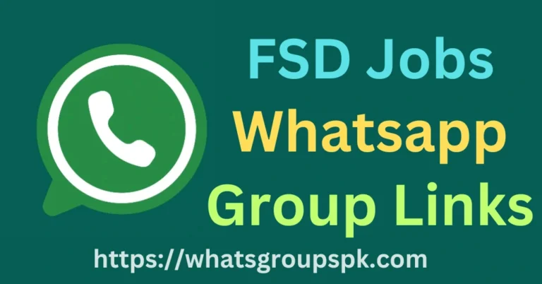 Faisalabad Jobs Whatsapp Group Link